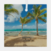 Tropical Beaches Kuau Cove Beach, Maui Hawaii Glas Ornament (Achterkant)