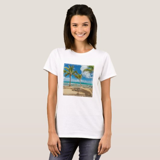 Tropical Beaches Kuau Cove Beach, Maui Hawaii T-shirt (Voorkant volledig)