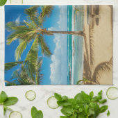 Tropical Beaches Kuau Cove Beach, Maui Hawaii Theedoek (Gevouwen)