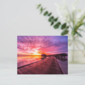Tropical Beaches Maldiven Sunset Briefkaart (Staand voorkant)