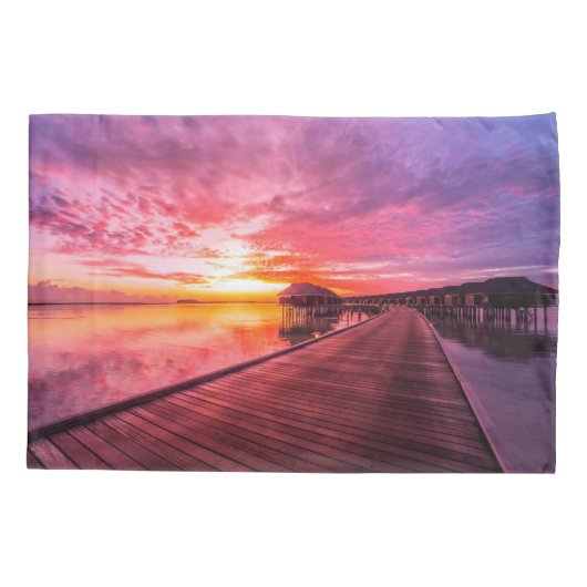 Tropical Beaches Maldiven Sunset Kussensloop (Achterkant)