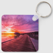 Tropical Beaches Maldiven Sunset Sleutelhanger (Achterkant)