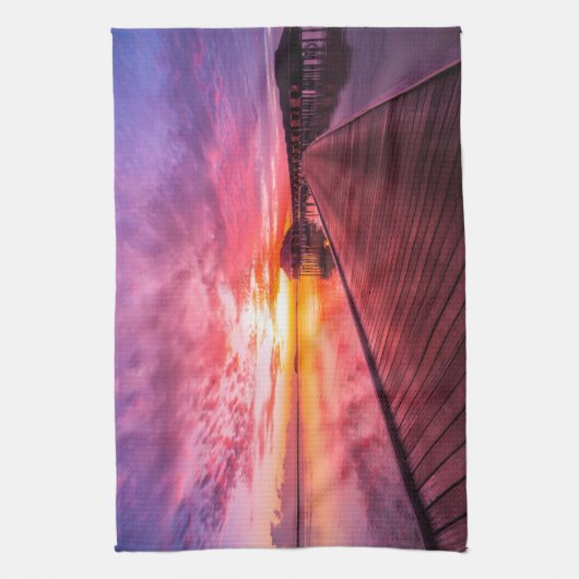 Tropical Beaches Maldiven Sunset Theedoek (Verticaal)