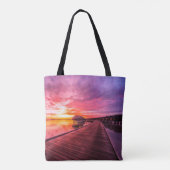 Tropical Beaches Maldiven Sunset Tote Bag (Achterkant)