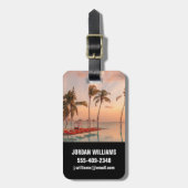 Tropical Beaches Maldiven Tropical Beach & Pool Bagagelabel (Voorkant verticaal)