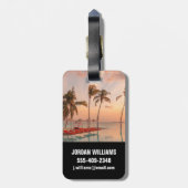 Tropical Beaches Maldiven Tropical Beach & Pool Bagagelabel (Achterkant verticaal)