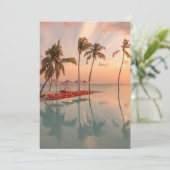 Tropical Beaches Maldiven Tropical Beach & Pool Bedankkaart (Staand voorkant)