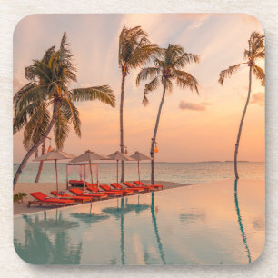 Tropical Beaches Maldiven Tropical Beach & Pool Bier Onderzetter