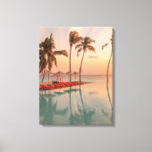 Tropical Beaches Maldiven Tropical Beach & Pool Canvas Afdruk (Voorkant)