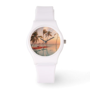 Tropical Beaches Maldiven Tropical Beach & Pool Horloge