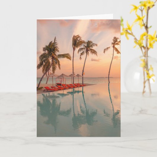 Tropical Beaches Maldiven Tropical Beach & Pool Kaart (Gele Bloem)