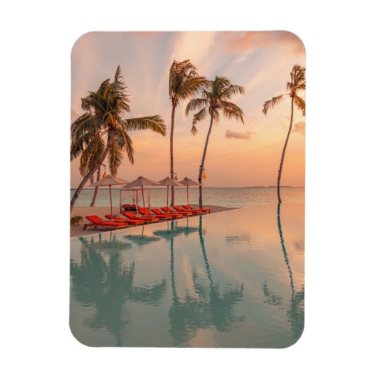 Tropical Beaches Maldiven Tropical Beach & Pool Magneet (Verticaal)