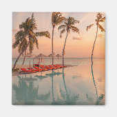 Tropical Beaches Maldiven Tropical Beach & Pool Magneet (Voorkant)