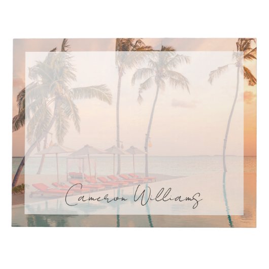 Tropical Beaches Maldiven Tropical Beach & Pool Notitieblok (Voorkant)