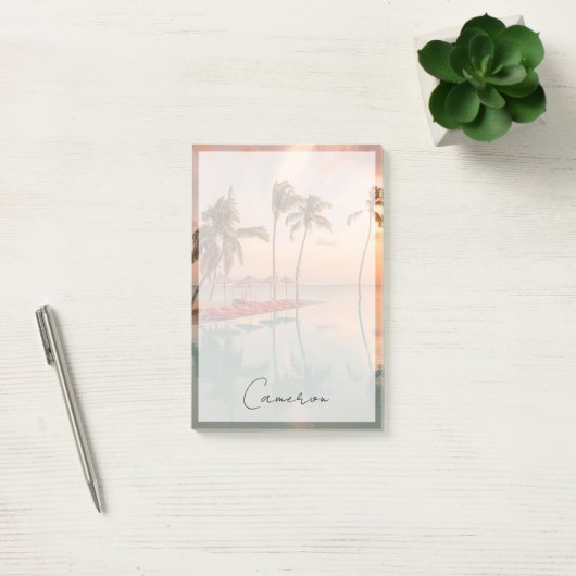 Tropical Beaches Maldiven Tropical Beach & Pool Post-it® Notes (Kantoor)