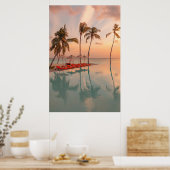 Tropical Beaches Maldiven Tropical Beach & Pool Poster (Keuken)