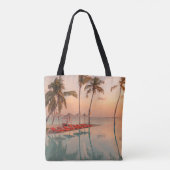 Tropical Beaches Maldiven Tropical Beach & Pool Tote Bag (Achterkant)