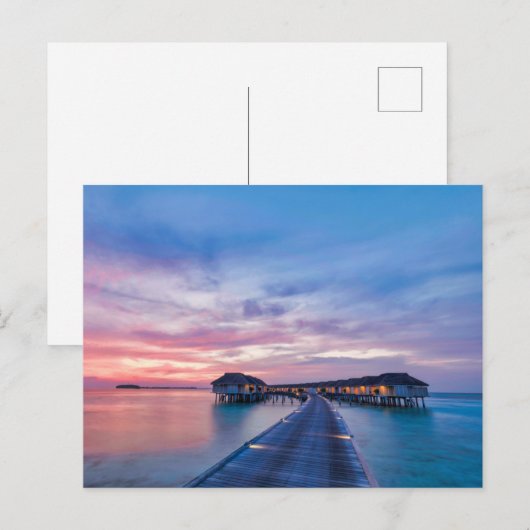 Tropical Beaches | Maldives Bungalows Briefkaart (Voorkant / Achterkant)