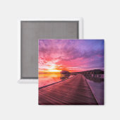 Tropical Beaches |  Maldives Sunset Magneet (Voorkant / Achterkant)
