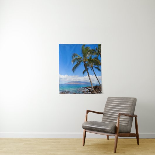 Tropical Beaches | Maui Hawaii Island Wandkleed (In situ)