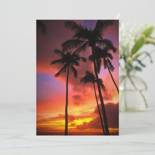 Tropical Beaches Maui Hawaii Islands Bedankkaart (Staand voorkant)