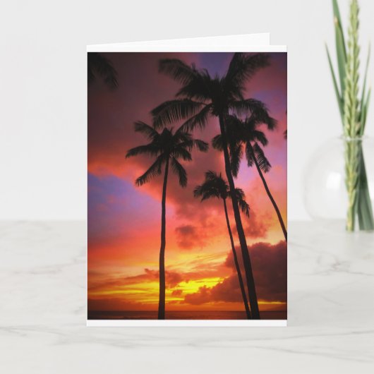 Tropical Beaches Maui Hawaii Islands Kaart (Voorkant)