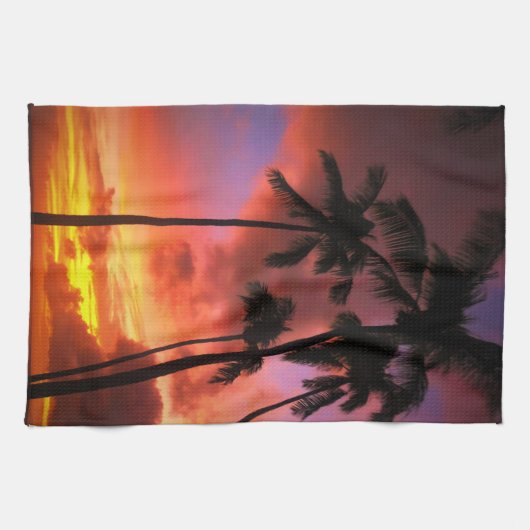 Tropical Beaches Maui Hawaii Islands Theedoek (Horizontaal)