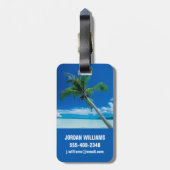 Tropical Beaches Motu Tofari Beach, Bora Bora Bagagelabel (Achterkant verticaal)