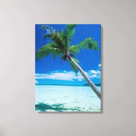 Tropical Beaches Motu Tofari Beach, Bora Bora Canvas Afdruk (Voorkant)
