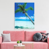 Tropical Beaches Motu Tofari Beach, Bora Bora Canvas Afdruk (Insitu (Woonkamer))