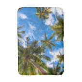 Tropical Beaches | Palm Trees on Blue Sky Badmat (Voorkant Verticaal)