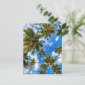 Tropical Beaches | Palm Trees on Blue Sky Briefkaart (Staand voorkant)