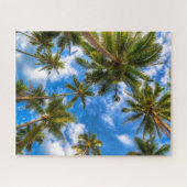 Tropical Beaches | Palm Trees on Blue Sky Legpuzzel (Horizontaal)