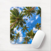 Tropical Beaches | Palm Trees on Blue Sky Muismat (Met muis)
