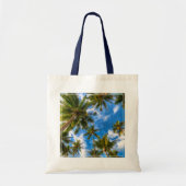 Tropical Beaches | Palm Trees on Blue Sky Tote Bag (Voorkant)