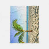 Tropical Beaches Sailboat, Palm Tree, Aruba Fleece Deken (Voorkant)