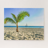 Tropical Beaches Sailboat, Palm Tree, Aruba Legpuzzel (Horizontaal)