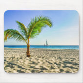 Tropical Beaches Sailboat, Palm Tree, Aruba Muismat (Voorkant)