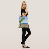 Tropical Beaches Sailboat, Palm Tree, Aruba Tote Bag (Op model)