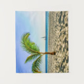 Tropical Beaches | Sailboat, Palm Tree, Aruba Wandkleed (Voorkant)