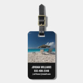Tropical Beaches Sandy Beach, Anguilla Bagagelabel (Voorkant verticaal)