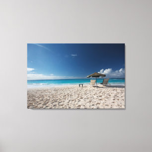 Tropical Beaches Sandy Beach, Anguilla Canvas Afdruk
