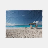 Tropical Beaches Sandy Beach, Anguilla Fleece Deken (Voorkant (Horizontaal))