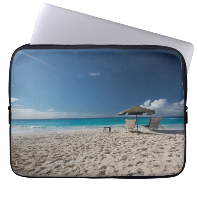 Tropical Beaches Sandy Beach, Anguilla Laptop Sleeve (Voorkant)