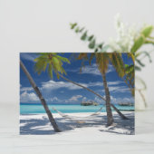 Tropical Beaches Sandy Beach, Maldives Bedankkaart (Staand voorkant)