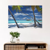 Tropical Beaches Sandy Beach, Maldives Canvas Afdruk
