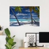Tropical Beaches Sandy Beach, Maldives Poster (Thuiskantoor)