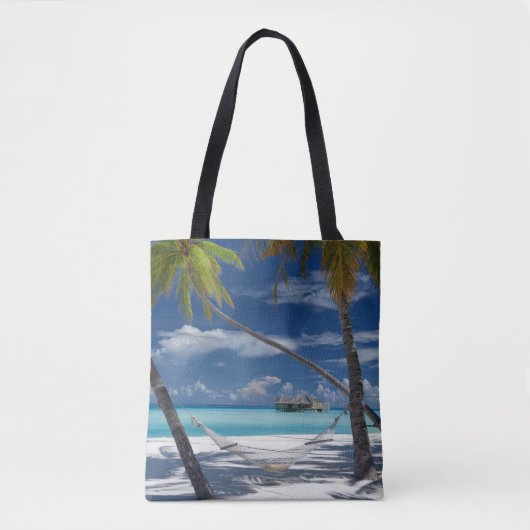 Tropical Beaches Sandy Beach, Maldives Tote Bag (Voorkant)