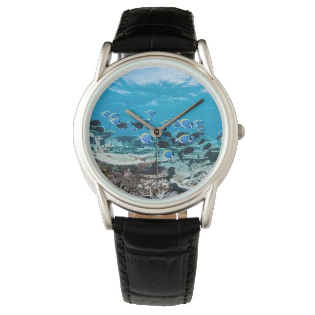Tropical Beaches | Sturgeon Amongst Coral Horloge (Voorkant)