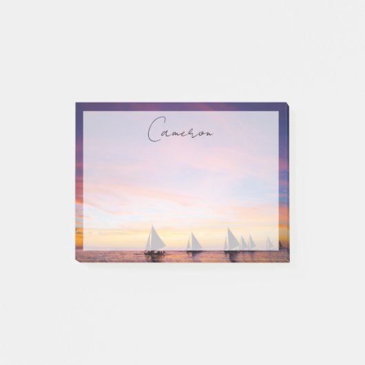 Tropical Beaches Sunset Sailboats, Phillipines Post-it® Notes (Voorkant)